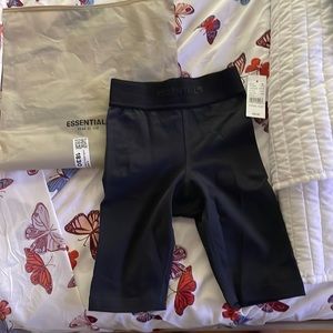 Essentials fear of God biker shorts in the color iron